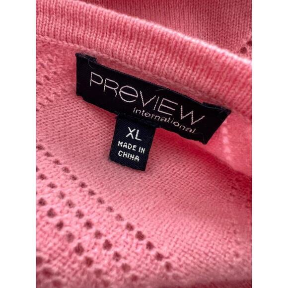 Preview International V Neck Cashmere sweater pink XL - Picture 5 of 6